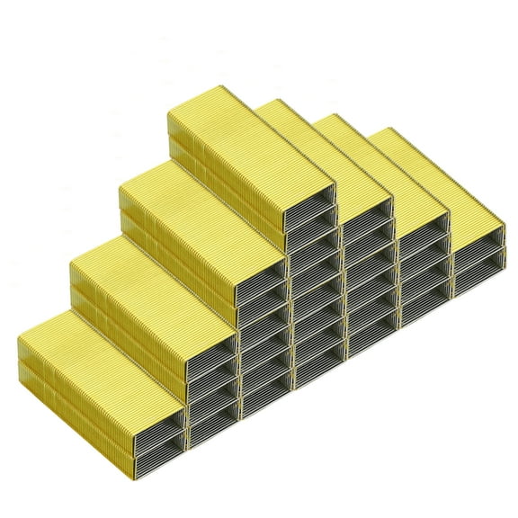 Uxcell Staples for Stapler, 2 Pack #10 Mini 3/16 Inch Length Staples for Office Supplies, Yellow