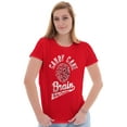 thumbnail image 3 of Funny Christmas Candy Cane Brain Womens Slim Fit Graphic Tee Brisco Brands M, 3 of 4
