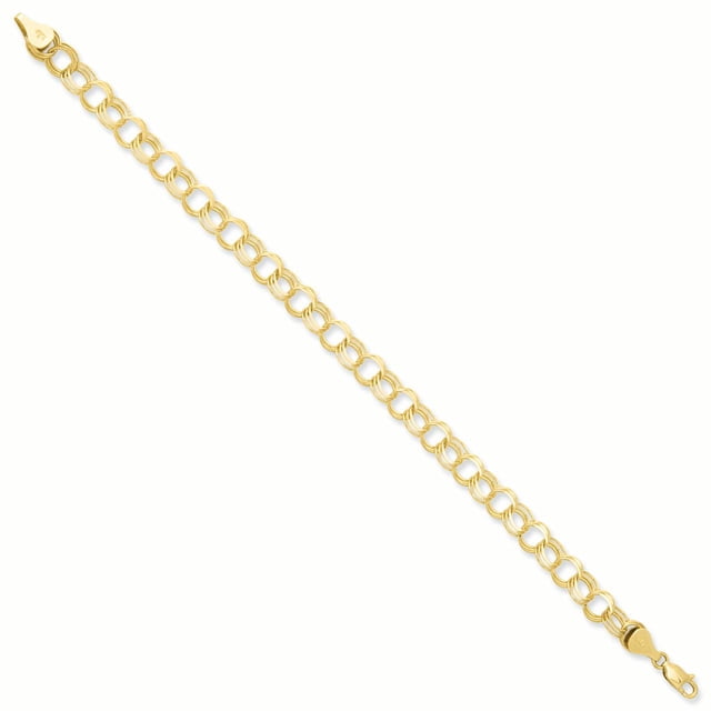 Bracelet Charme Triple Maillon en Or Jaune 14k