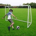 thumbnail image 1 of 6'X4' Soccer Goal for Backyard Kids Portable Soccer Net with High-Strength Nets, Ground Stakes, Eight-Shaped Clasp, Strong PVC Frame & Weather Resistance Excellent Soccer Field Equipment, 1 of 6