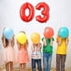 thumbnail image 2 of Advancent 32 pulgadas número globo decorativo papel de aluminio globo cumpleaños boda fiesta vacaciones regalo decoración tipo 7 Kits de decoración para fiestas rojo tres, 2 of 5