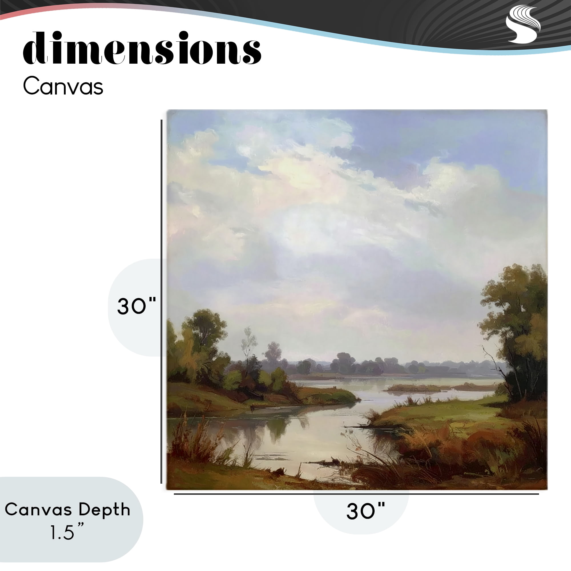 Stupell Industries Riverside Grove Landscape Canvas Wall Art, design by Alonza Saunders