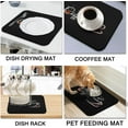 thumbnail image 4 of Coffee Bar Mat Accessories for Countertop Absorbent Hide Stain Rubber Backed Dish Drying Mats for Kitchen Counter Draining Pad Decor Gift Fit Under Coffee Maker Coffee Pot Espresso Machine (18x16in), 4 of 5