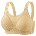 thumbnail image 2 of UPPADA Plus Size Wireless Bras for Women Back Fix Bras Wide Band Bras Soft Texture Bras No Underwire Bras All-Day Comfort Bras Full Support Bras,Beige,36, 2 of 2
