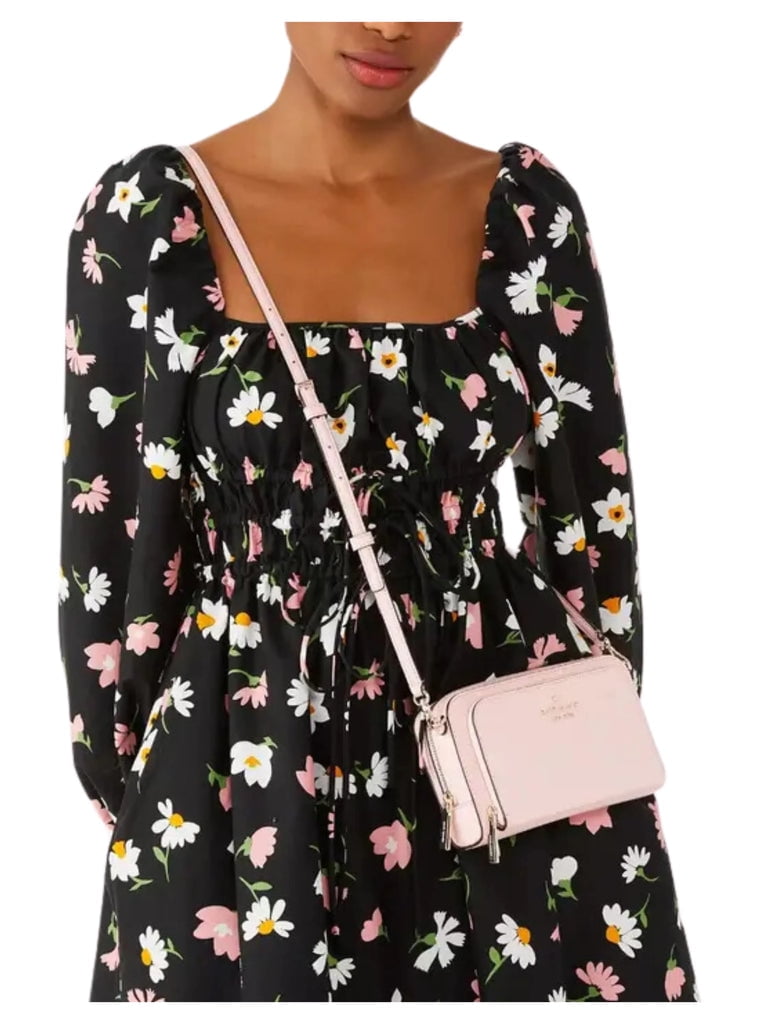 Kate Spade Staci Dual Zip Around Mini Crossbody Peony Blossom