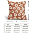 thumbnail image 4 of Burnt Orange Pillow Covers 20X20 Inch White Floral Daisy Geometry Decorative Couch Pillow Cases Spring Summer Flower Throw Pillows Set of 2 Farmhouse Home Decor for Room Porch Patio Couch Outdoor, 4 of 6