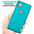 thumbnail image 4 of Nakedcellphone Kickstand Case Compatible with Motorola One 5G Ace, [Teal Mint] Slim Hard Shell Phone Cover View Stand for Moto XT2113, 4 of 7