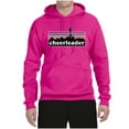 thumbnail image 2 of Wild Bobby Cheerleader Silhouette Girl Sports Unisex Graphic Hoodie Sweatshirt, Fuschia, XX-Large, 2 of 5