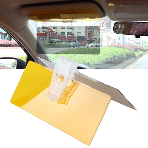 Visera Solar Anti UV, Bloqueador Solar Antideslumbrante Amarillo Negro 2 En 1 Interior Día Noche Uso Dual Para Automóvil