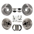 thumbnail image 1 of Transit Auto Front Rear Disc Brake Rotors Semi-Metallic Pads and Drum Kit (7Pc) for Car 2005-2007 Ford Focus Wheel Bearing Included K8S-102328, 1 of 11
