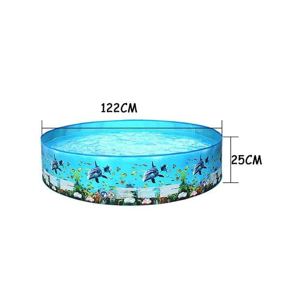DEBGFS 48 Inches Foldable Childrenās Swimming Pool Blow Up Pool for Family Kids Backyard,none,122x25cm
