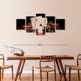 thumbnail image 3 of Elephant Stock Poker Game Wall Art - Horizontal Multi Panel Canvas - Living Room Wall Decor - Hobbies And Lifestyle Multi Panel - Black And Red Decor - 80" x 36", 3 of 8