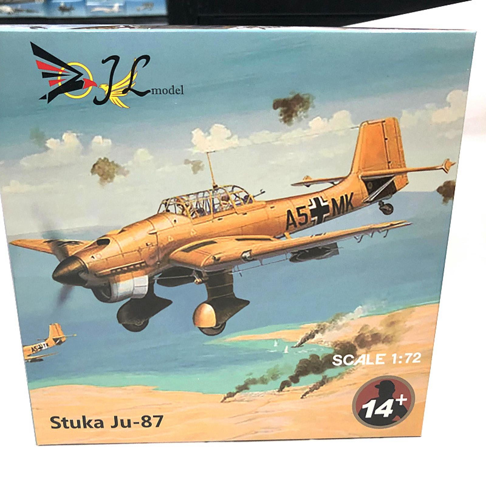 JIAHAOO Beautiful Alloy & ABS Plastic Aircraft Model for Collectors, 1:72 Scale Stuka JU-87 Bomber Elegance to Space