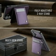 thumbnail image 4 of Compatible Magsafe 2 in 1 Detachable iPhone 16 Wallet Case with Card Holder Women Men,Magnetic PU Leather RFID Blocking Flip Kickstand Credit Slots Luxury Leather Case for iPhone 16, Purple, 4 of 12