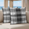 thumbnail image 5 of 16x16 Pillow Covers Set of 2, Black Buffalo Plaid Square Throw Pillow Covers for Couch/Sofa/Living Room, Farmhouse Modern Checkered Decorative Soft Pillowcases for Couch Throw Pillows, 5 of 9