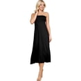 thumbnail image 2 of Doublju Women's High Waist Flared Maxi Skirt or Tube Top Dress with Plus Size, 2 of 4