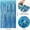 Light Blue, variant on Tinsel Foil Fringe Curtains Wavy Backdrop for Parties Sparkle Metallic Wavy Foil Fringe Backdrop Curtain for Party Decorations Photo Booth Props for Birthday Graduation Wedding