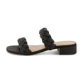 thumbnail image 2 of CUSHIONAIRE Women's Nan Two Band Braided Low Block Heel Slide Sandal +Memory Foam, 2 of 5