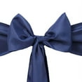 thumbnail image 4 of Efavormart 25 PCS NAVY BLUE Polyester Chair Sashes Tie Bows for Wedding Events Decor Chair Bow Sash Party Decor Supplies - 6x108", 4 of 6