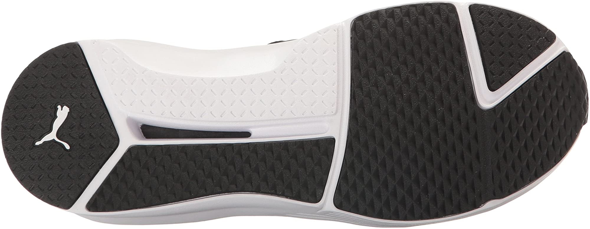 puma fierce strap black and white