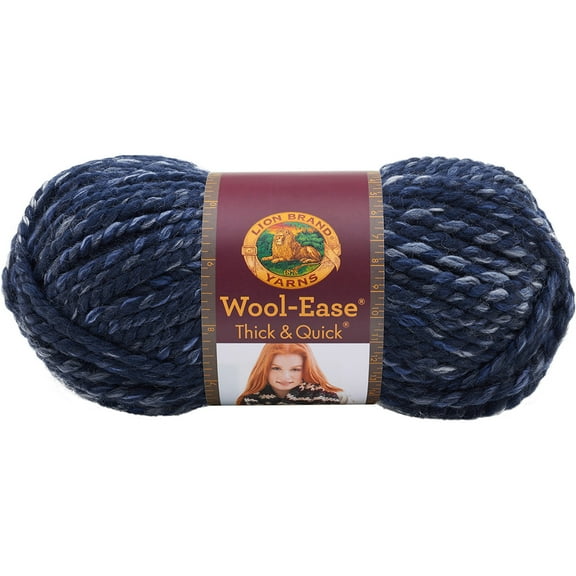 Lion Brand Yarn Wool Ease Thick & Quick River Run 640-535 Classic Wool Yarn