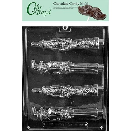 Cybrtrayd Life of the Party H161 Halloween Scary Witch Pretzel Pop Chocolate Candy Mold in Sealed Protective Poly Bag Imprinted with Copyrighted Cybrtrayd Molding Instructions