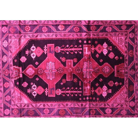 Ahgly Company Indoor Rectangle Persian Pink Traditional Area Rugs, 3' x 5'