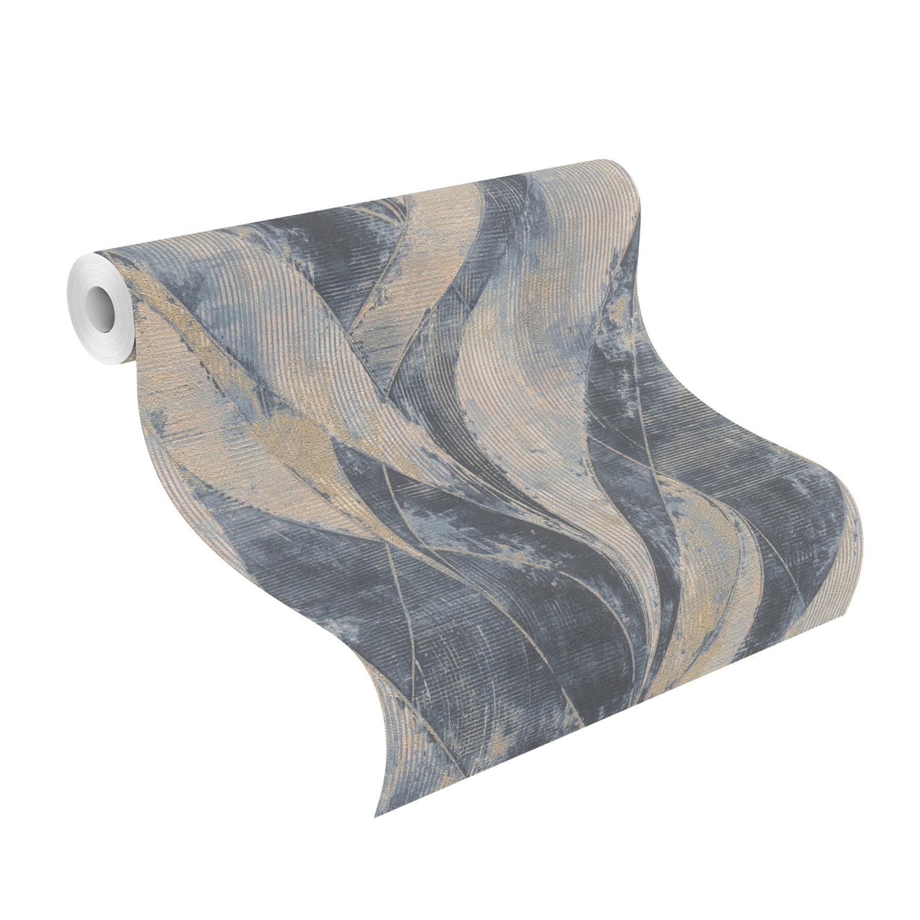 Advantage Blake Denim Leaf Wallpaper