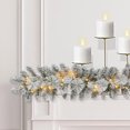 thumbnail image 3 of Holiday Time 9' Pre-lit Flocked Christmas Garland, Green, 3 of 4