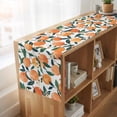 thumbnail image 6 of Orange Table Runner, Summer Botanical Leaves Watercolor Washable Cotton Linen Table Runners 108 Inches Long, Dresser Scarf Runner for Dining/Living Room/Kitchen/Square Tables 13''x108'', 6 of 9
