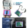 thumbnail image 5 of iPad Air 2 Shockproof Case, iPad Pro 9.7 Case, Dteck Heavy Duty Rugged 3 Layer Full Body Protection Case Kickstand with Shoulder Strap, Hand Strap, Rose/Blue, 5 of 7