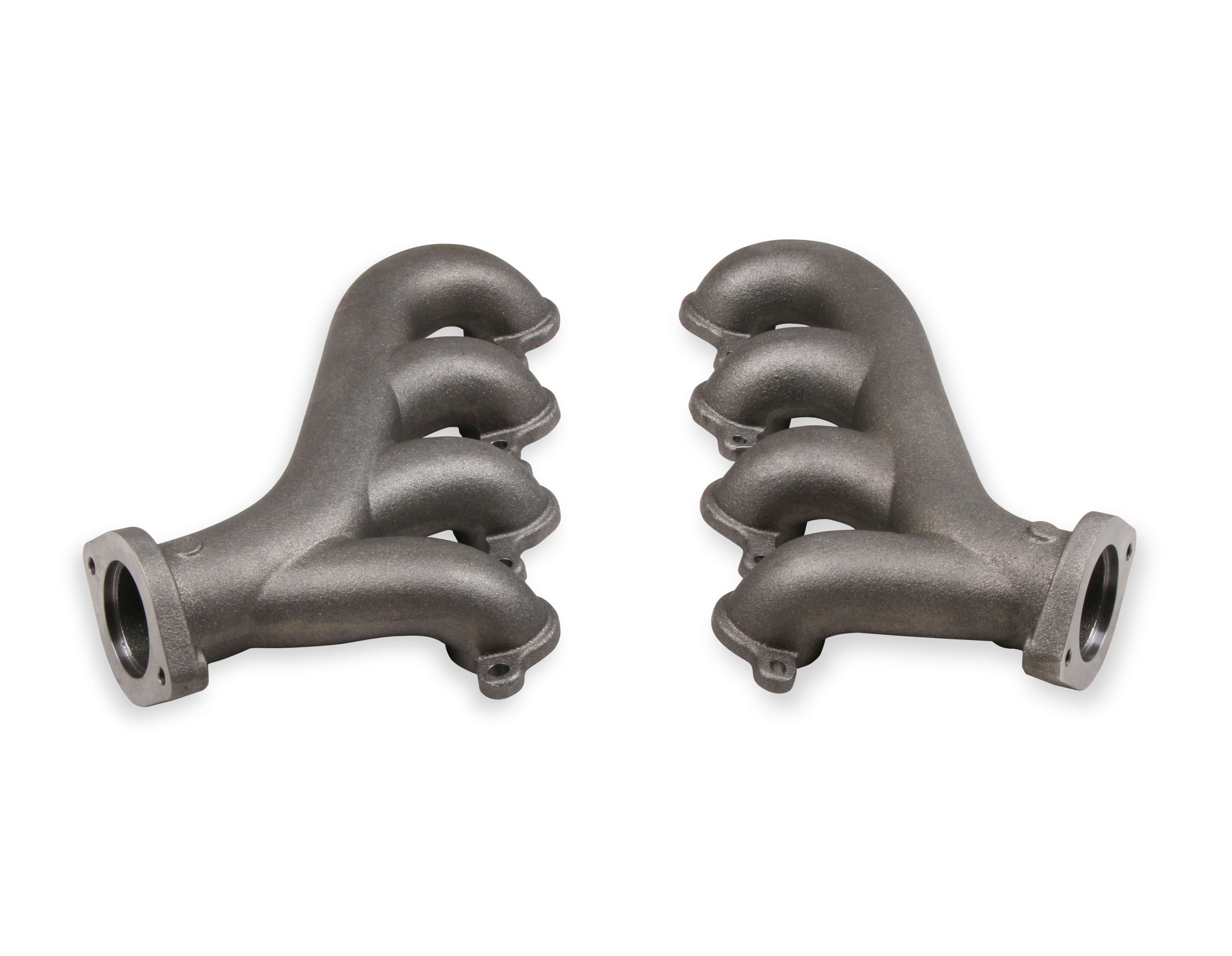 Super Shops LS Cast-Iron Exhaust Manifolds - Natural "As-Cast" Finish - Pair