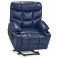 thumbnail image 6 of MCombo 27.2'' Extra-Wide Seat Oversized Power Lift Recliner Chair for Elderly, Faux Leather(Navy Blue), 6 of 8