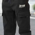thumbnail image 5 of Zshosam Cargo Pants for Boys Boys Cargo Pants Elastic Waist Straight Leg Kids Joggers Pants Relaxed Fit Pant Size 2T 3T,(White 2-3 Years), 5 of 6