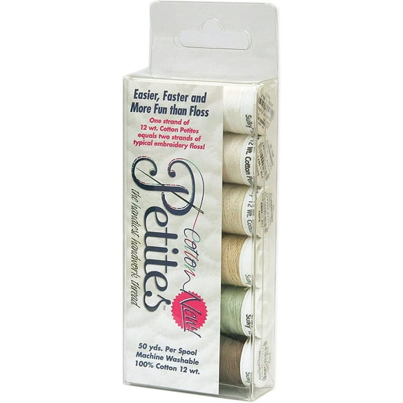 Sulky Sampler Cotton Petites, 12-Watt, Neutrals Assortment, 6-Pack