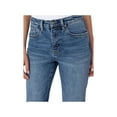 thumbnail image 3 of EARNEST SEWN NEW YORK Womens Blue Zippered Pocketed Slim Straight Cropped High Waist Jeans 24, 3 of 4