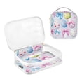 thumbnail image 3 of Cute Easter Eggs Clear Cosmetic Bags with Handles PVC Toiletry Bags Zipper Waterproof Portable for Traveling 2 Pcs, 3 of 7