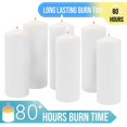 thumbnail image 4 of Pillar Candles Stonebriar, blanco sin perfume, 80 horas de combustión, 3 x 8 unidades, paquete de 6, 4 of 8