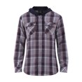 thumbnail image 5 of Burnside Men's Hooded Flannel Shirt with Long Sleeves, Sizes S-2XL, 5 of 5