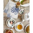 thumbnail image 4 of Blue White Kitchen Dish Towels for Drying Dishes Set of 2, Abstract Grey Chrysanthemum Flower Floral Waffle Weave Microfiber Hand Tea Bathroom Towels Quick Dry & Absorbent Towel 15.7x23.6, 4 of 7