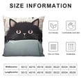 thumbnail image 5 of Cute Cat Home Decor Pillowcase Lovely Peeping Black Cat Decorative Throw Pillow Case Cushion Cover, 5 of 5