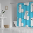 thumbnail image 3 of Coolnut Shower Curtain Set with Hooks Cute Llama on Blue Background Polyester Waterproof Bath Curtain 60" x 72", 3 of 6