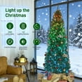 thumbnail image 4 of 7FT Prelit Premium Classic Christmas Tree with Remote Control, Timer, 1,000 Branch Tips, 250 LED Lights and Foldable Base, for Home, Office, Party Decoration, Green, 4 of 8