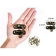 thumbnail image 4 of 12 piezas de diseño retro decorativo gabinete joyero cuñas cerradura vintage candado cerrojo gancho cuernos bronce antiguo candado cerrojo joyero hebilla con 48 tornillos JM, 4 of 5