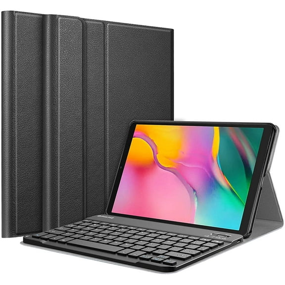 Timoom Keyboard Case for Samsung Galaxy Tab A 10.1'' (2019) Model SM-T510/T515, Slim Shell Lightweight Stand Cover with Detachable Wireless Bluetooth Keyboard (Black)