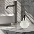 thumbnail image 6 of Unique Bargains 1 Pc Simple Round Soap Pump Dispenser for Bathroom Hotel 300ml White Silver Tone, 6 of 6