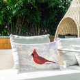 thumbnail image 3 of Stupell Industries Red Cardinal in Snow Design by Stephanie Fielden Outdoor Printed Pillow, 3 of 6