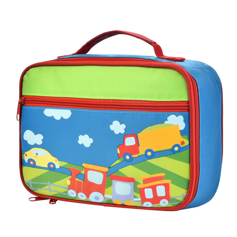 Lunch Box for Kids,Kids Insulated Lunch Bag, Perfect for Preschool, K-6,  Soft Sided Compartments( Train ) 