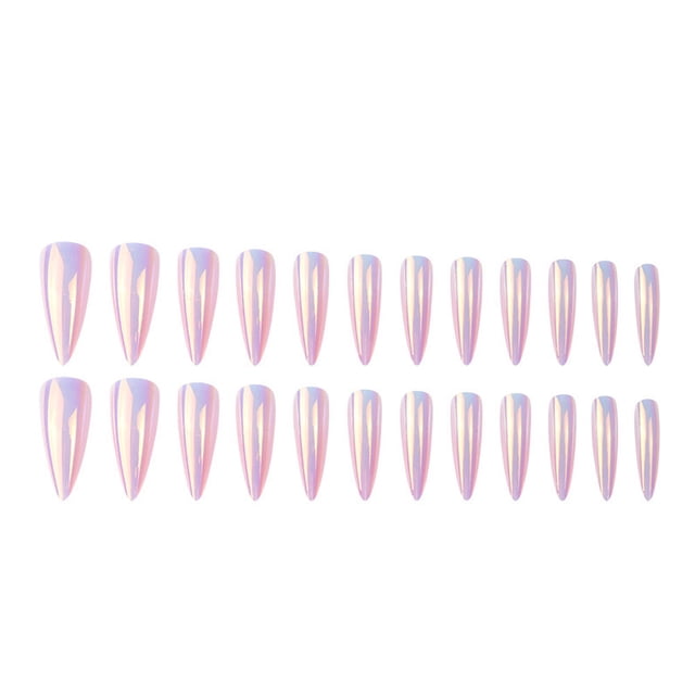 Uñas postizas largas - Uñas postizas con revestimiento de degradado manchado Adepaton BST3001786-1