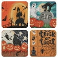 thumbnail image 6 of Gustave Halloween Table Runner Scary Castle Rectangle Tablecloth Runners with Tassels for Fall Party Home Kitchen Dining Table Decoration, 14 x 71 Inch, 6 of 10